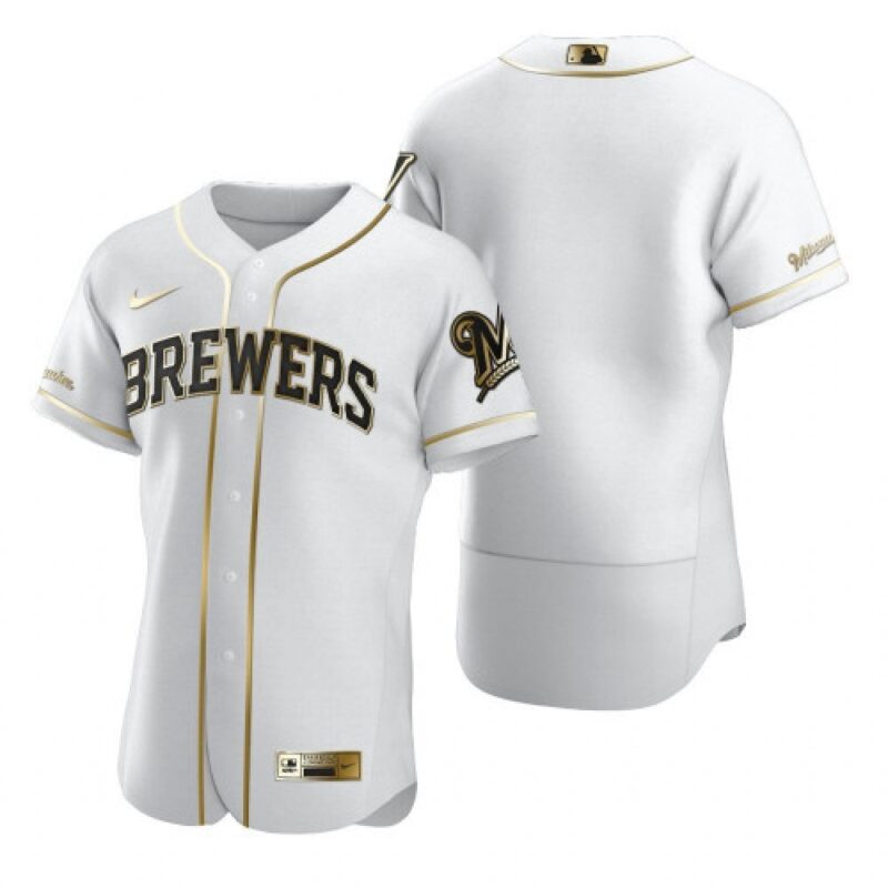 686338a425249_1 Men's Milwaukee Brewers Blank 2020 White Golden Flex Base Stitched MLB Jersey