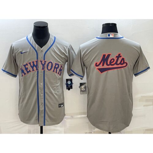 686338f244544_1 Men's New York Mets Gray Team Big Logo Cool Base Stitched Baseball Jersey