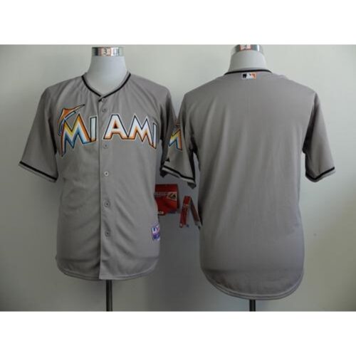 6863391d404f2_1 marlins Blank Grey Cool Base Stitched MLB Jersey