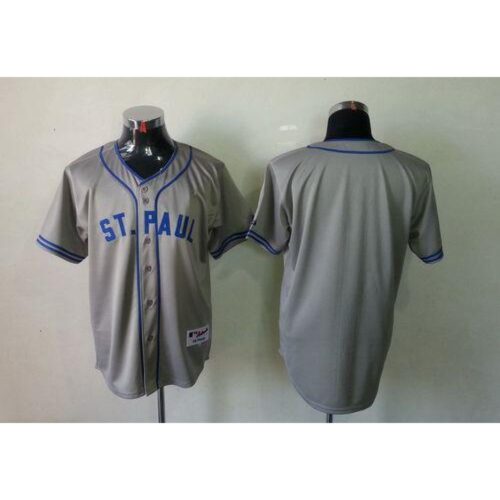 686339762f8d1_1 Twins Blank Grey 1948 St. Paul Saints Turn Back The Clock Stitched MLB Jersey