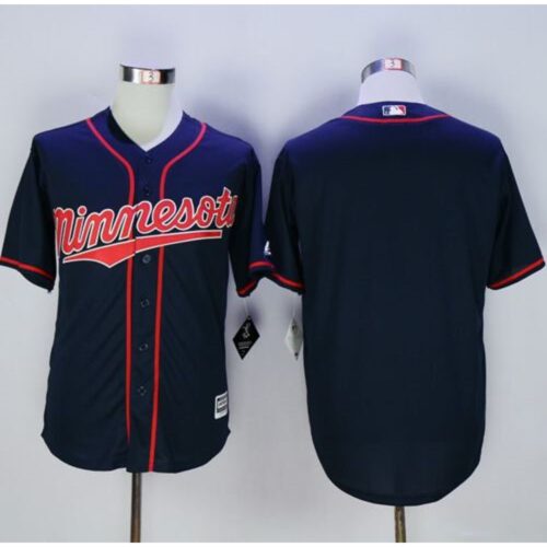 68633978b450b_1 Twins Blank Navy Blue New Cool Base Alternate Road Stitched MLB Jersey