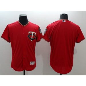 6863397dc5705_1 Twins Blank Red Flexbase Authentic Collection Stitched MLB Jersey