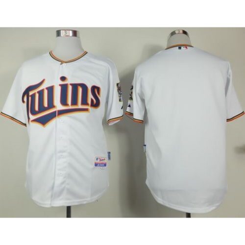 68633987e9426_1 Twins Blank White Home Cool Base Stitched MLB Jersey