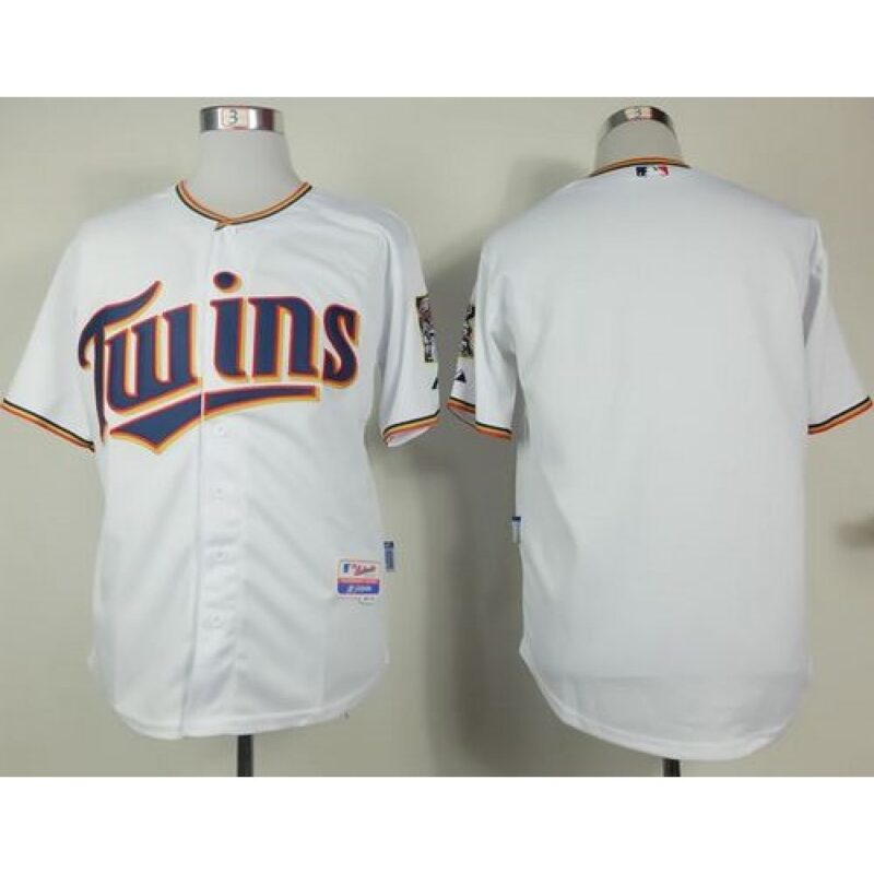68633987e9426_1 Twins Blank White Home Cool Base Stitched MLB Jersey