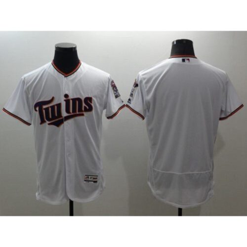 6863398a725dc_1 Twins Blank White Flexbase Authentic Collection Stitched MLB Jersey