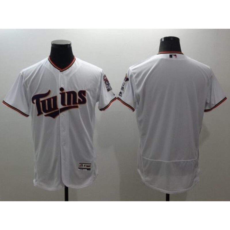 6863398a725dc_1 Twins Blank White Flexbase Authentic Collection Stitched MLB Jersey