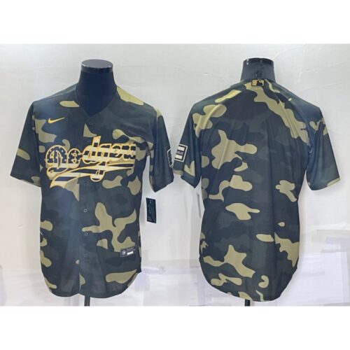 686339ba2fbc7_1 Men's Los Angeles Dodgers Blank Olive Cool Base Stitched Baseball Jersey