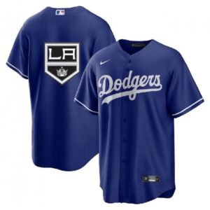 686339bf43953_1 Men's Los Angeles Dodgers & Kings Royal Cool Base Stitched Jersey