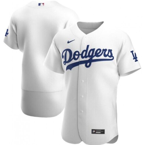 686339db867a9_1 Men's Los Angeles Dodgers White Flex Base Stitched Jersey
