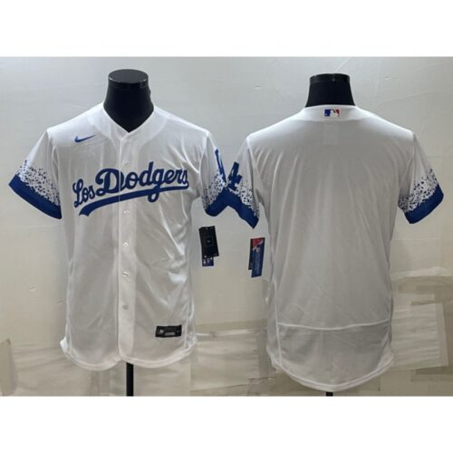 686339f44f430_1 Men's Los Angeles Dodgers Blank White City Connect Flex Base Stitched Baseball Jersey