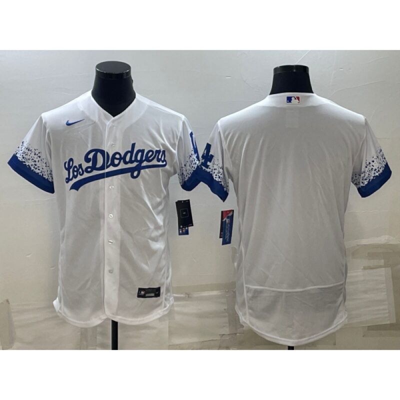686339f44f430_1 Men's Los Angeles Dodgers Blank White City Connect Flex Base Stitched Baseball Jersey