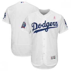 68633a1a67991_1 Men's Los Angeles Dodgers White 2018 Mother's Day Flexbase Stitched MLB Jersey