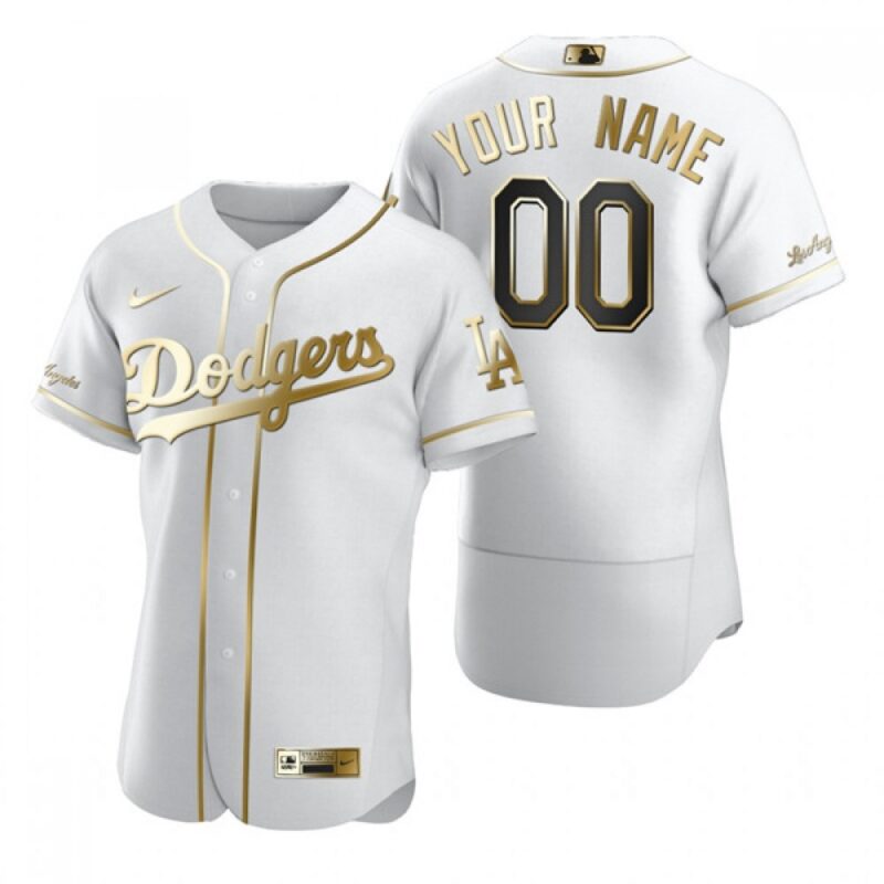 68633a1ce7462_1 Men's Los Angeles Dodgers ACTIVE Player White Golden Edition Flex Base Sttiched MLB Jersey