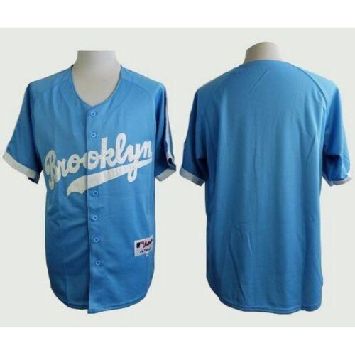 68633a319d5b8_1 Dodgers Blank Light Blue Cooperstown Stitched MLB Jersey