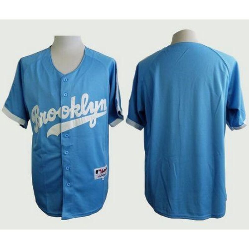 68633a319d5b8_1 Dodgers Blank Light Blue Cooperstown Stitched MLB Jersey