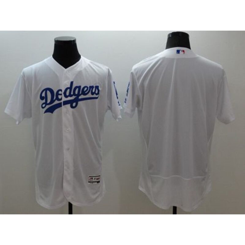 68633a457e360_1 Dodgers Blank White Flexbase Authentic Collection Stitched MLB Jersey