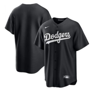68633a610e287_1 Men's Los Angeles Dodgers Blank Black Cool Base Stitched Baseball Jersey