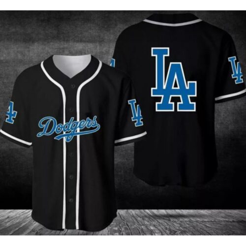 68633a65de46f_1 Men's Los Angeles Dodgers Black Stitched Jersey