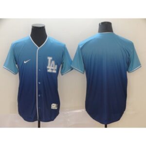 68633a6fb6293_1 Men's Los Angeles Dodgers Blank Blue Fade Cooperstown Collection Legend Stitched MLB Jersey