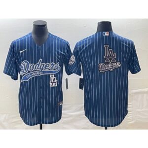 68633a7eea5a8_1 Men's Los Angeles Dodgers Blue Team Big Logo With Patch Cool Base Stitched Baseball Jersey