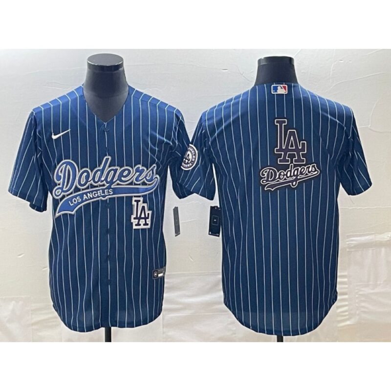 68633a7eea5a8_1 Men's Los Angeles Dodgers Blue Team Big Logo With Patch Cool Base Stitched Baseball Jersey