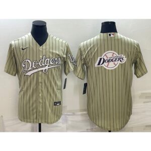 68633a83d80a0_1 Men's Los Angeles Dodgers Cream Team Big Logo Cool Base Stitched Baseball Jersey