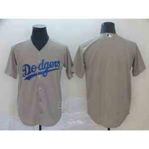 68633a89044e2_1 Men's Los Angeles Dodgers Gray Blank Cool Base Stitched MLB Jersey