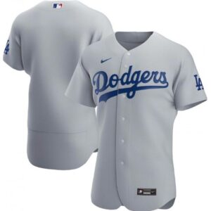 68633a9ae62c3_1 Men's Los Angeles Dodgers Blank Grey Flex Base Stitched Jersey
