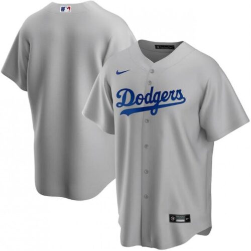 68633a9fdc125_1 Men's Los Angeles Dodgers Blank Grey Flex Base Stitched Jersey