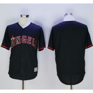 68633aa989db0_1 Angels of Anaheim Blank Black New Cool Base Fashion Stitched MLB Jersey
