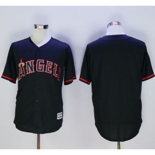 68633aa989db0_1 Angels of Anaheim Blank Black New Cool Base Fashion Stitched MLB Jersey