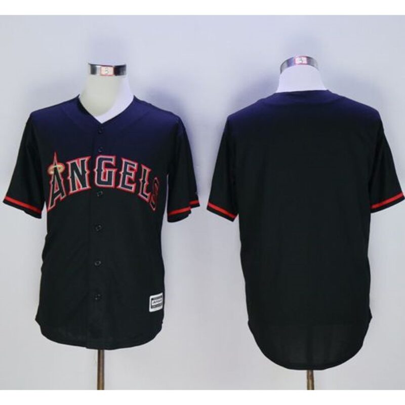 68633aa989db0_1 Angels of Anaheim Blank Black New Cool Base Fashion Stitched MLB Jersey