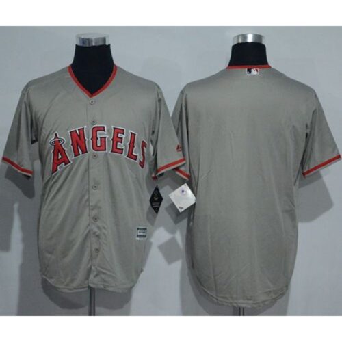 68633ab10b52d_1 Angels of Anaheim Blank Grey New Cool Base Stitched MLB Jersey