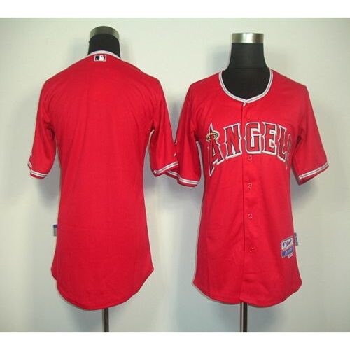 68633abb49d45_1 Angels of Anaheim Blank Red Cool Base Stitched MLB Jersey
