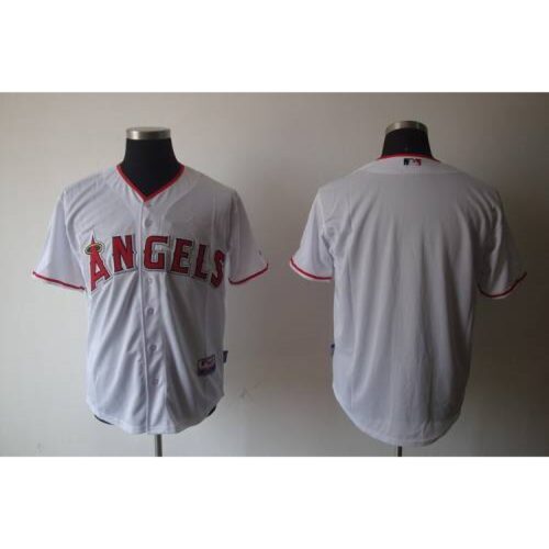 68633ac8187da_1 Angels of Anaheim Blank White Cool Base Stitched MLB Jersey