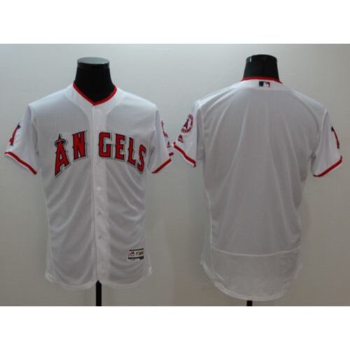 68633aca7d861_1 Angels of Anaheim Blank White Flexbase Authentic Collection Stitched MLB Jersey