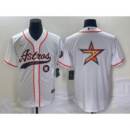68633ae5b4852_1 Men's Houston Astros White Team Big Logo With Patch Cool Base Stitched Baseball Jersey