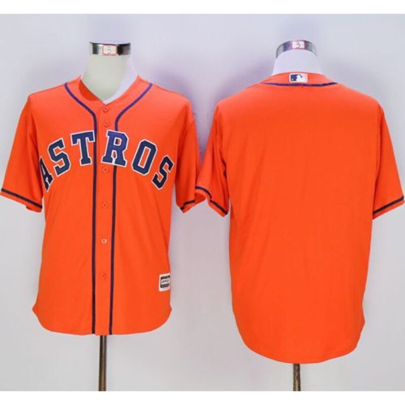68633b109bc3f_1 Astros Blank Orange New Cool Base Stitched MLB Jersey