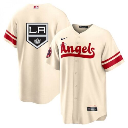68633b318324c_1 Men's Los Angeles Angels & Kings Cream Cool Base Stitched Jersey