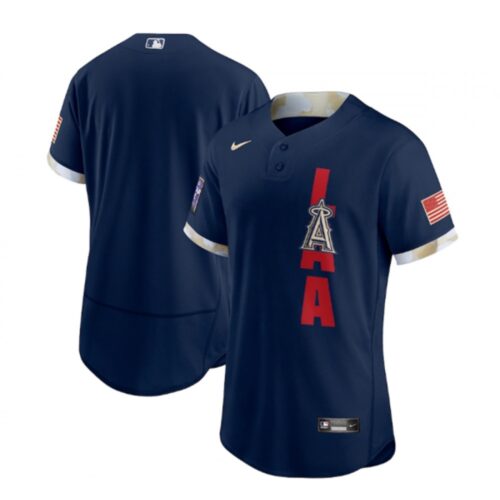 68633b4d8bd46_1 Men's Los Angeles Angels Blank 2021 Navy All-Star Flex Base Stitched MLB Jersey