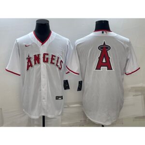 68633b7352d5d_1 Men's Los Angeles Angels White Team Big Logo Cool Base Stitched Jersey