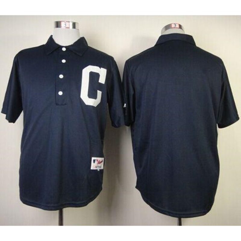 68633b82f2c41_1 indians Blank Navy Blue 1902 Turn Back The Clock Stitched MLB Jersey