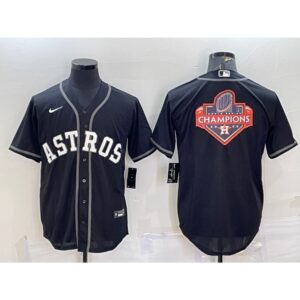 68633b9ea7cda_1 Men's Houston Astros Black 2022 World Series Champions Team Big Logo Cool Base Stitched Jersey