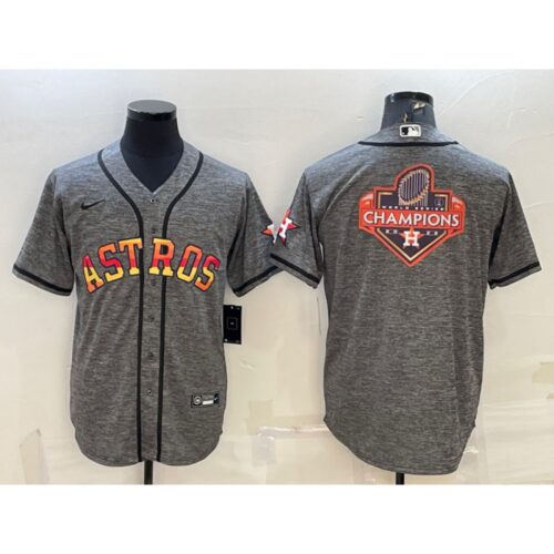 68633bbae9496_1 Men's Houston Astros Grey 2022 World Series Champions Team Big Logo Cool Base Stitched Baseball Jersey