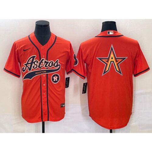 68633bf7cd545_1 Men's Houston Astros Orange Team Big Logo With Patch Cool Base Stitched Baseball Jersey