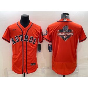68633bfa71cac_1 Men's Houston Astros Orange 2022 World Series Champions Team Big Logo Flex Base Stitched Jersey