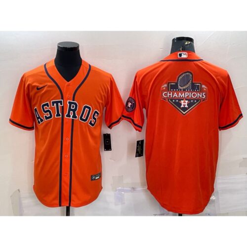 68633c02597ba_1 Men's Houston Astros Orange 2022 World Series Champions Team Big Logo With Patch Cool Base Stitched Jersey