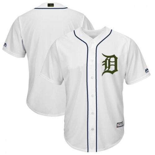 68633c3ac6526_1 Men's Detroit Tigers Blank White 2018 Memorial Day Cool Base Stitched MLB Jersey
