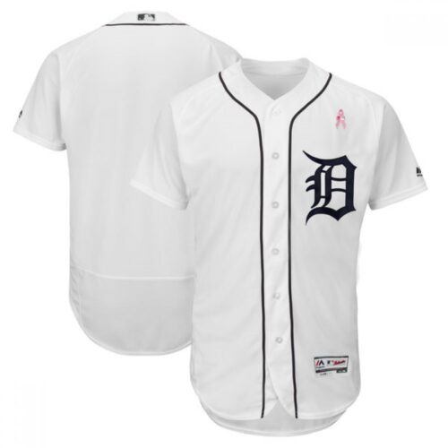 68633c4772b66_1 Men's Detroit Tigers White 2018 Mother's Day Flexbase Stitched MLB Jersey