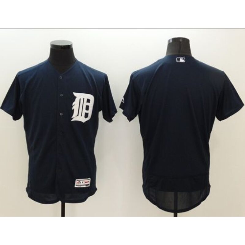 68633c59425e7_1 Tigers Blank Navy Blue Flexbase Authentic Collection Stitched MLB Jersey